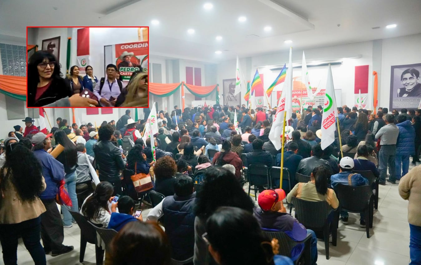 Rechazan presencia de esposa del gobernador de Arequipa en proselitismo político de Juntos por el Perú. Foto: GEC.