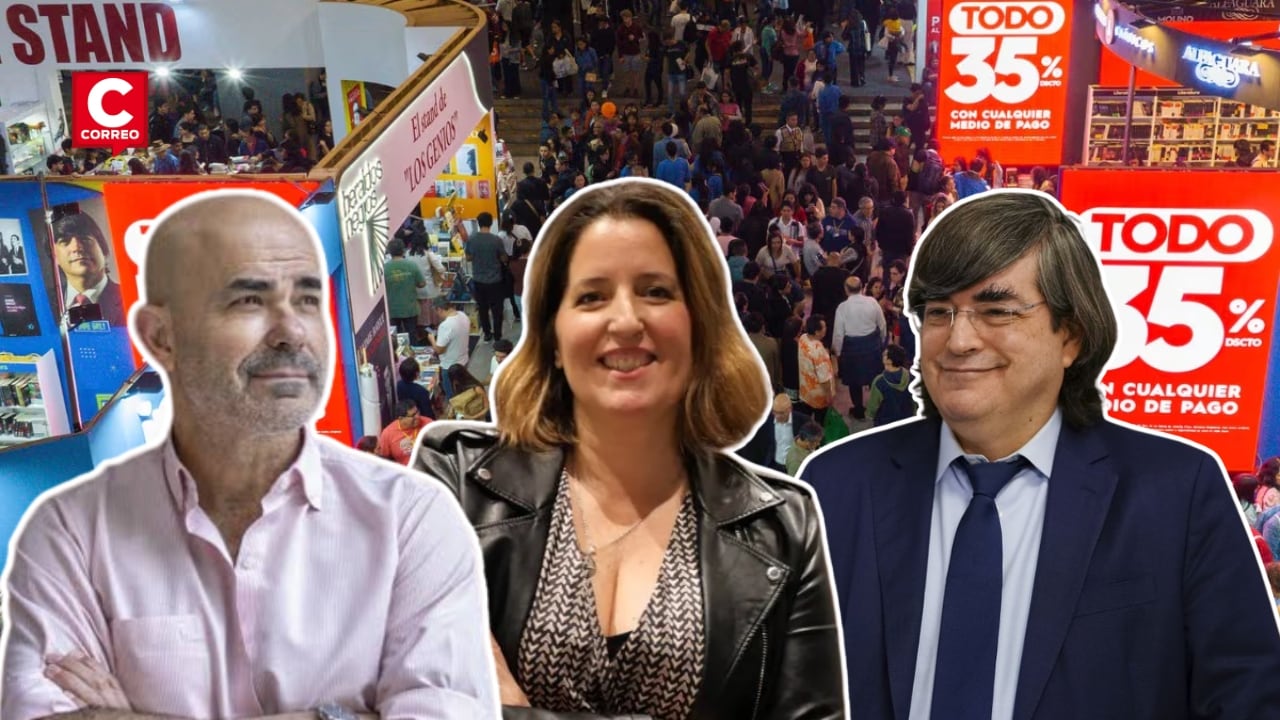 FIL Lima 2026 reunirá a Jaime Bayly, Agustina Bazterrica, Eduardo Sacheri y Chuy Mine en su última edición. Composición: Diario Correo.
