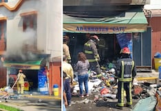 Tacna: Fuego arrasa con minimarket y bomberos socorren a tres mujeres afectadas