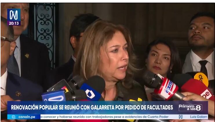Renovación Popular evalúa con el Ejecutivo pedido de facultades legislativas