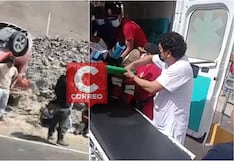 Salvan de morir en Navidad en Nasca: auto sufre brutal volcadura y deja 7 heridos