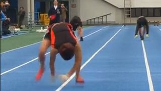 ​Un japonés bate el récord de los 100 metros lisos a cuatro patas