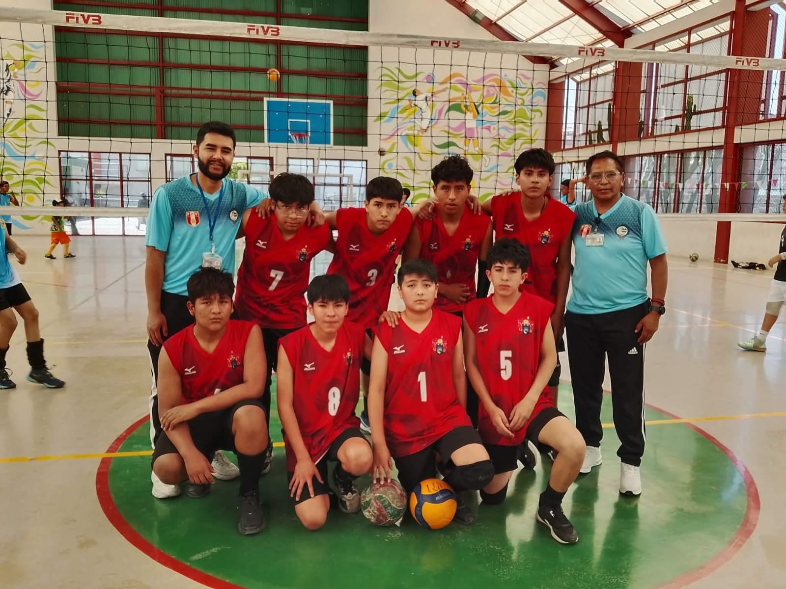 Selección de Mariano Melgar en vóley varones U-15. Foto: Liga Provincial de Voleibol de Arequipa.