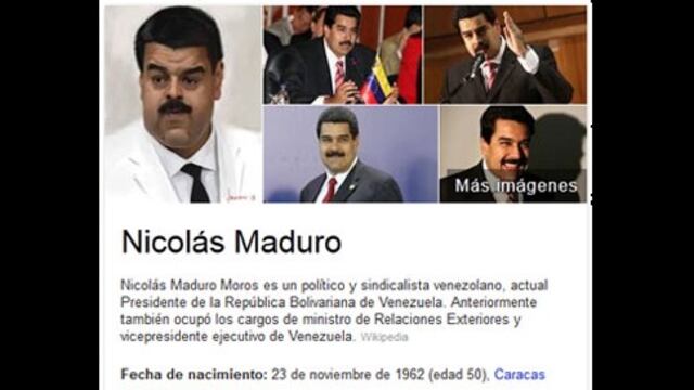 Google retira imagen distorsionada de Nicolás Maduro en su reseña