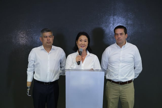 Keiko Fujimori pide ampliar horario de votación por mesas no instaladas (Fotos: Hugo Pérez /@photo.gec)