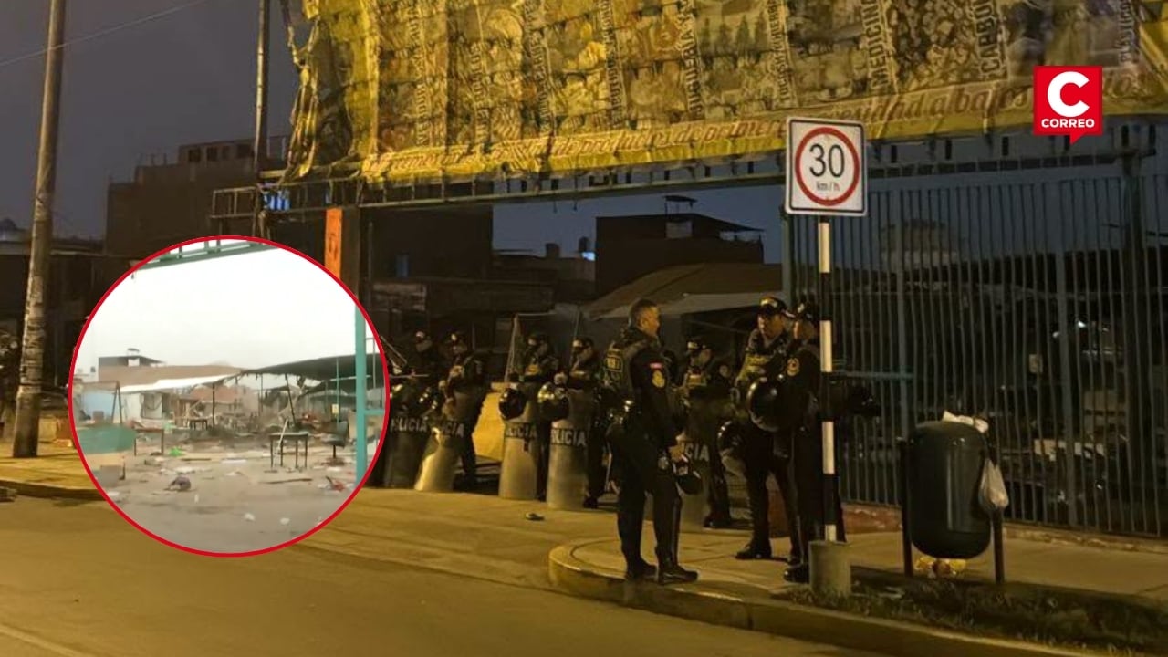 Ate: después de 15 años desalojan a 140 comerciantes del mercado Nuevo Amanecer por proyecto vial. Composición: Diario Correo.