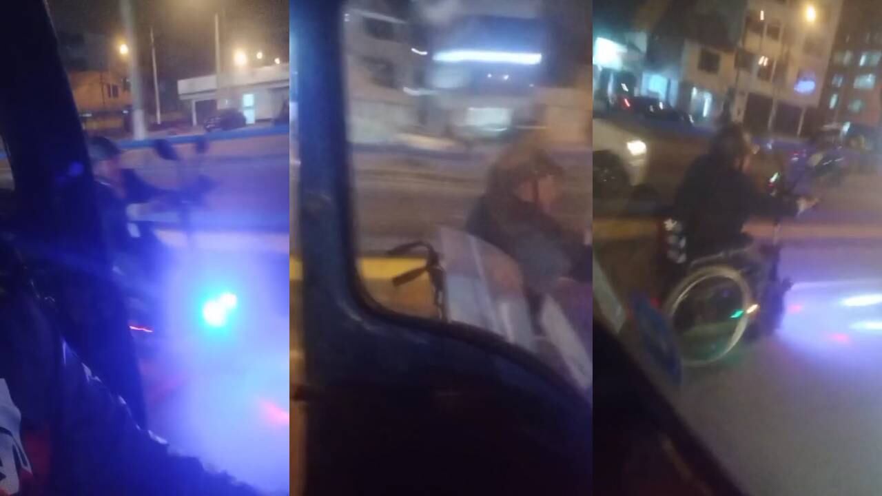 Adulto mayor estaba en un singular vehículo. (Foto: composición EC)