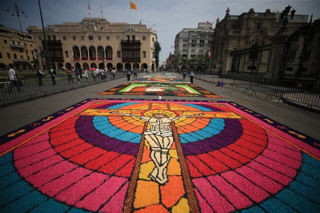 Lima celebró concurso de alfombras florales por Semana Santa (Fotos: César Bueno/GEC)