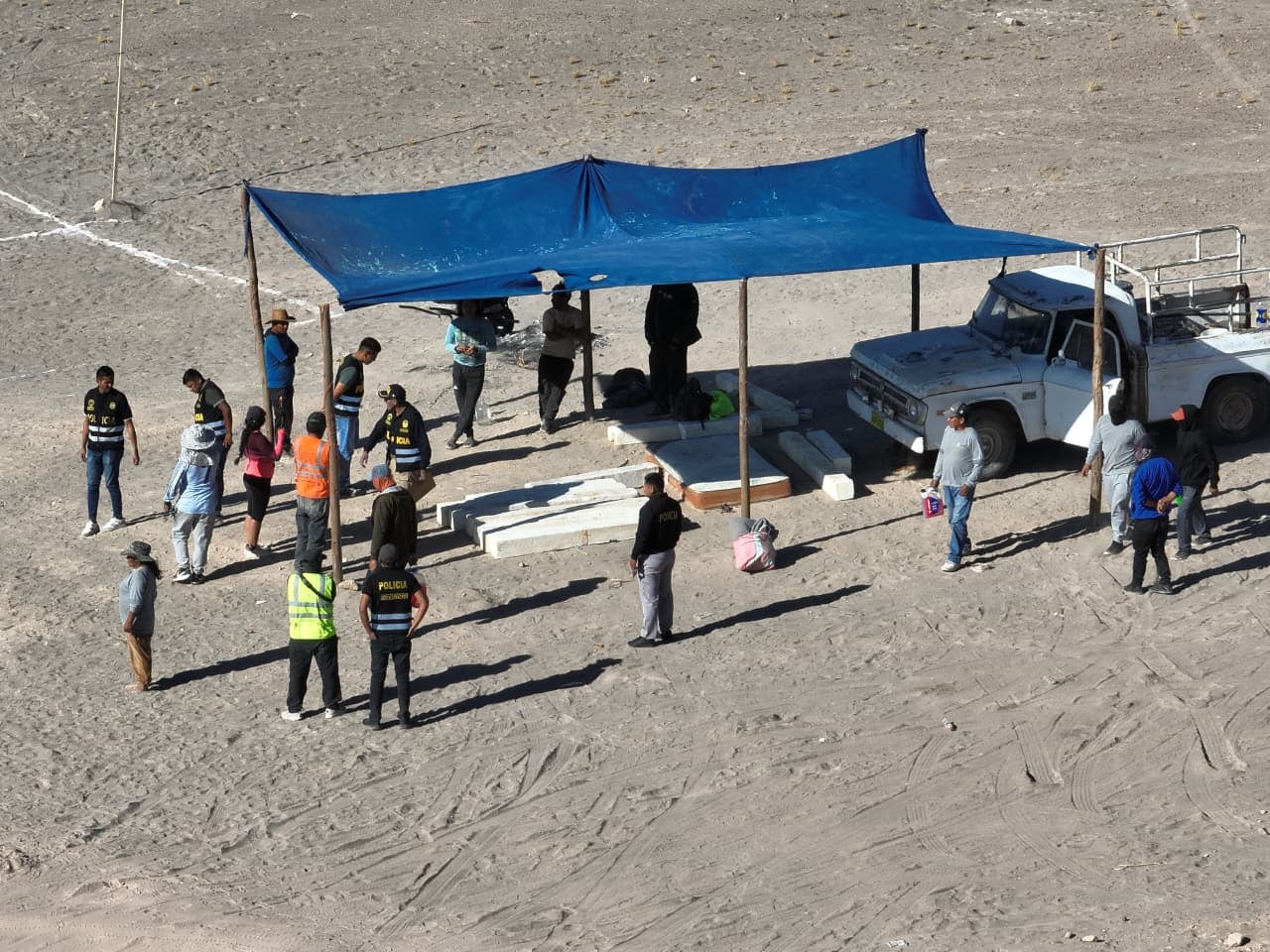 Detienen a 11 personas por presunta invasión de terreno en Arequipa (Foto: PNP)