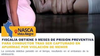 Nasca: cárcel para conductor que violó a menor de 12 años y la dejó embarazada