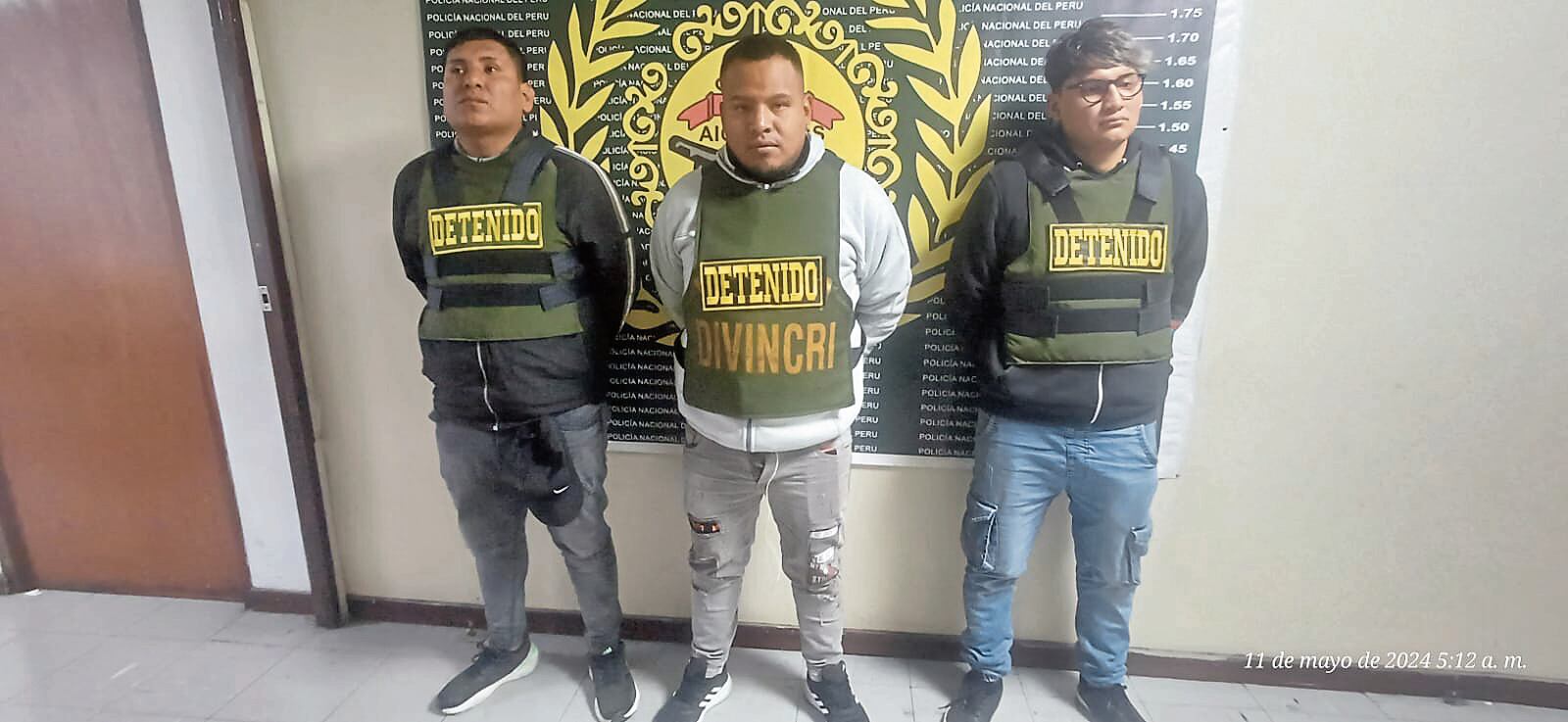 Tres personas detenidas. (Foto: GEC)