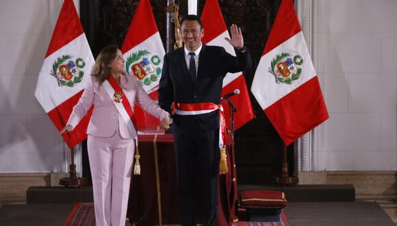 Presidenta Dina Boluarte toma juramento a nuevos ministros de Estado.
Fotos: Julio Reaño/@photo.gec