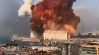 Así se vivió la impresionante explosión en el puerto de Beirut, capital del Líbano | VIDEOS