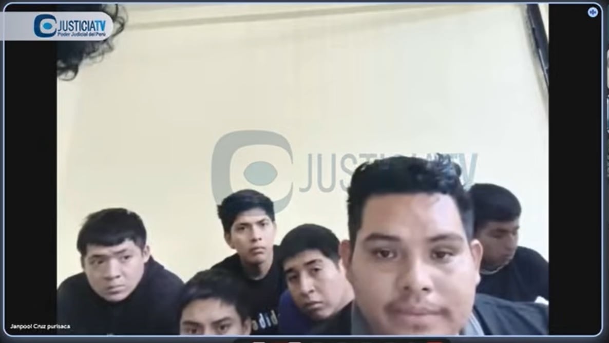 Durante la audiencia por el secuestro y cuádruple asesinato registrado en Trujillo. (FOTO: JusticiaTV)