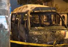 Incendian combi en San Martín de Porres por presunta disputa personal (VIDEO)