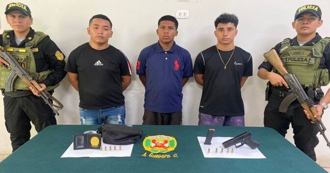 La Policía capturó a tres presuntos hampones de red criminal.