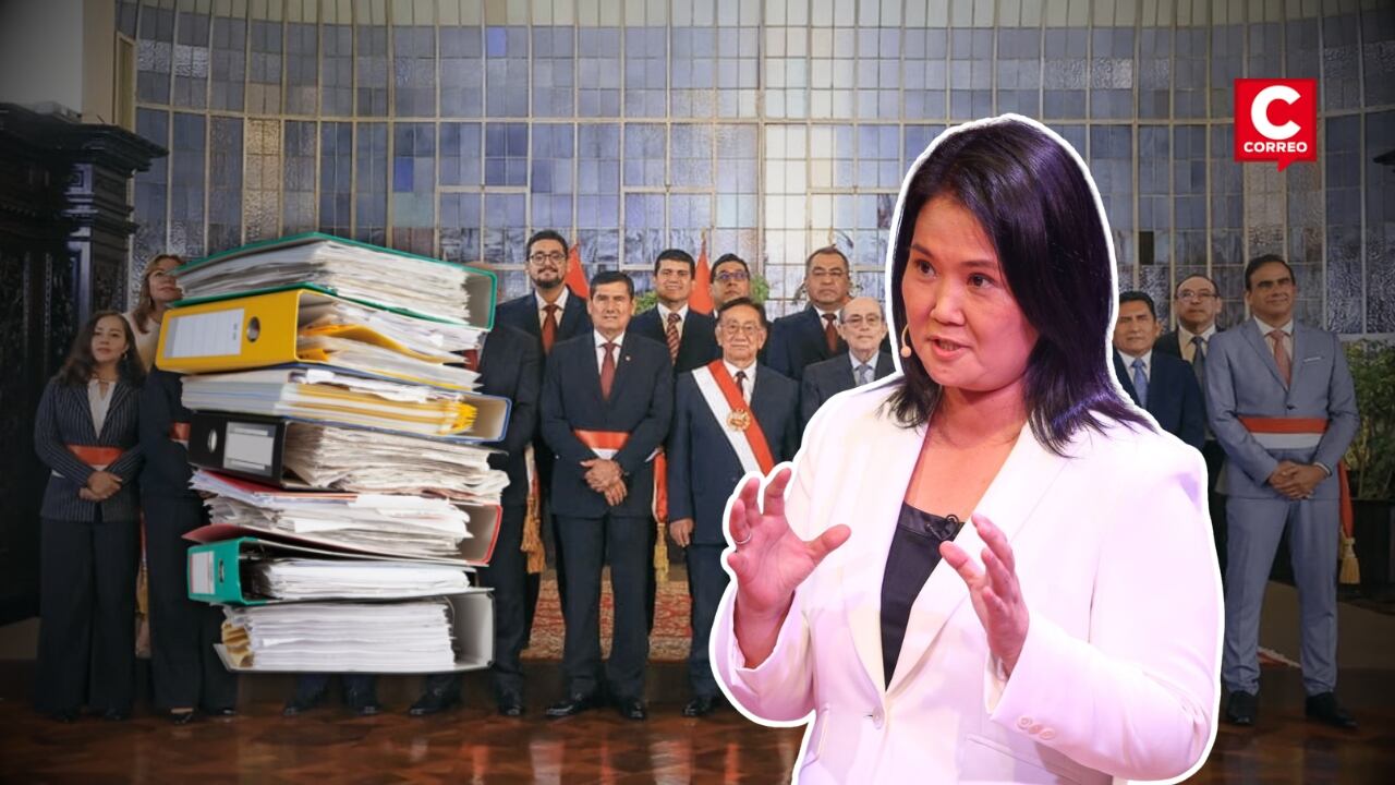 Keiko Fujimori recibirá informe de transferencia este jueves con balance de los ministerios. Composición: Diario Correo.