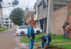 Luego de intensa lluvia colapsan desagüe en San Carlos, en Huancayo