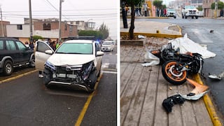 Arequipa: Accidente de tránsito en Cayma deja un motociclista fallecido y un herido