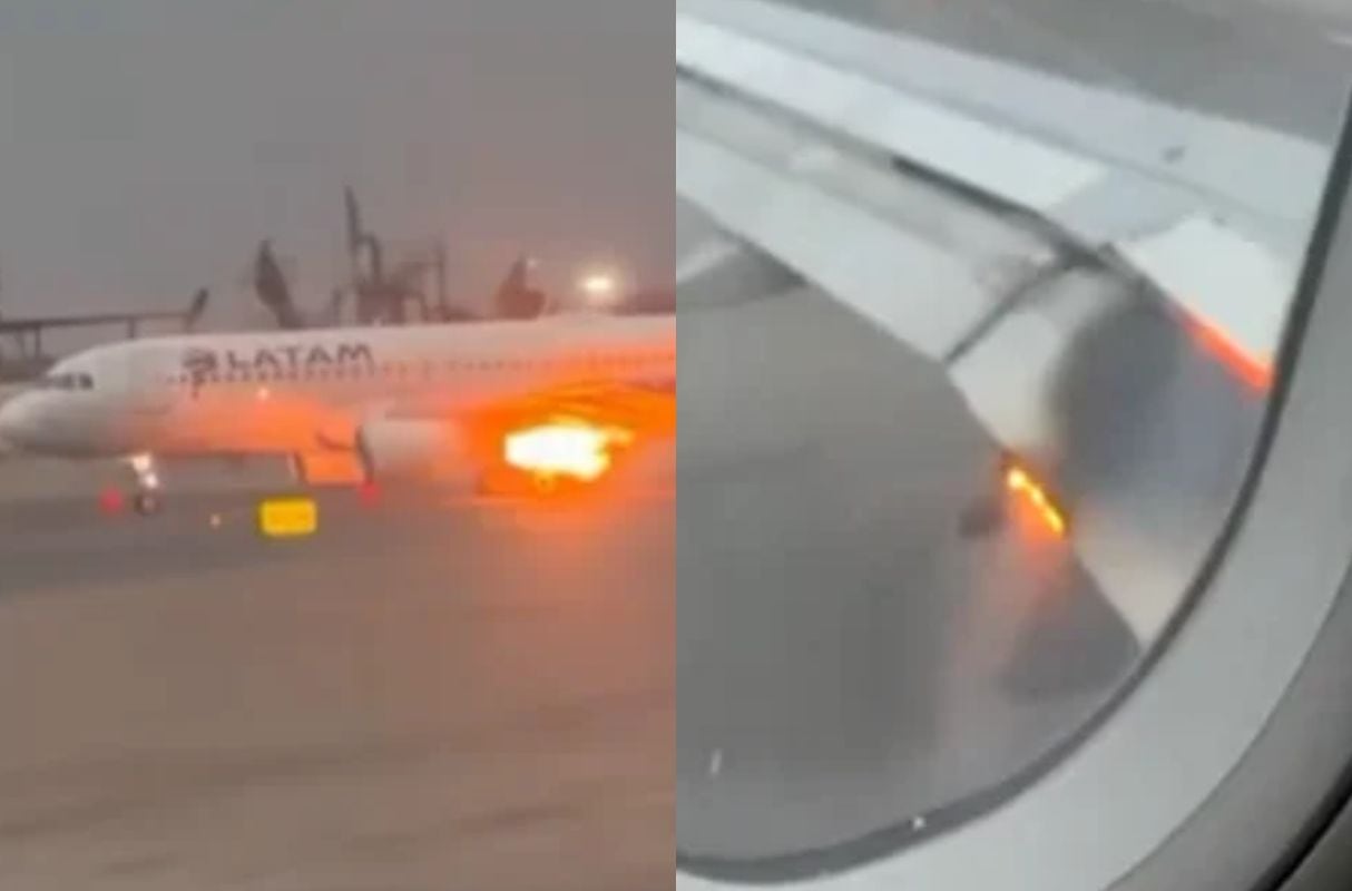 El vuelo LA2302 de LATAM Airlines Perú presentó un incidente técnico en el Aeropuerto Internacional Jorge Chávez que obligó a suspender su salida y desembarcar preventivamente a los pasajeros. La aerolínea anunció una evaluación técnica e Indecopi supervisa la atención a los afectados. (Foto: Captura de video - Rafael Grisolle / ATV)
