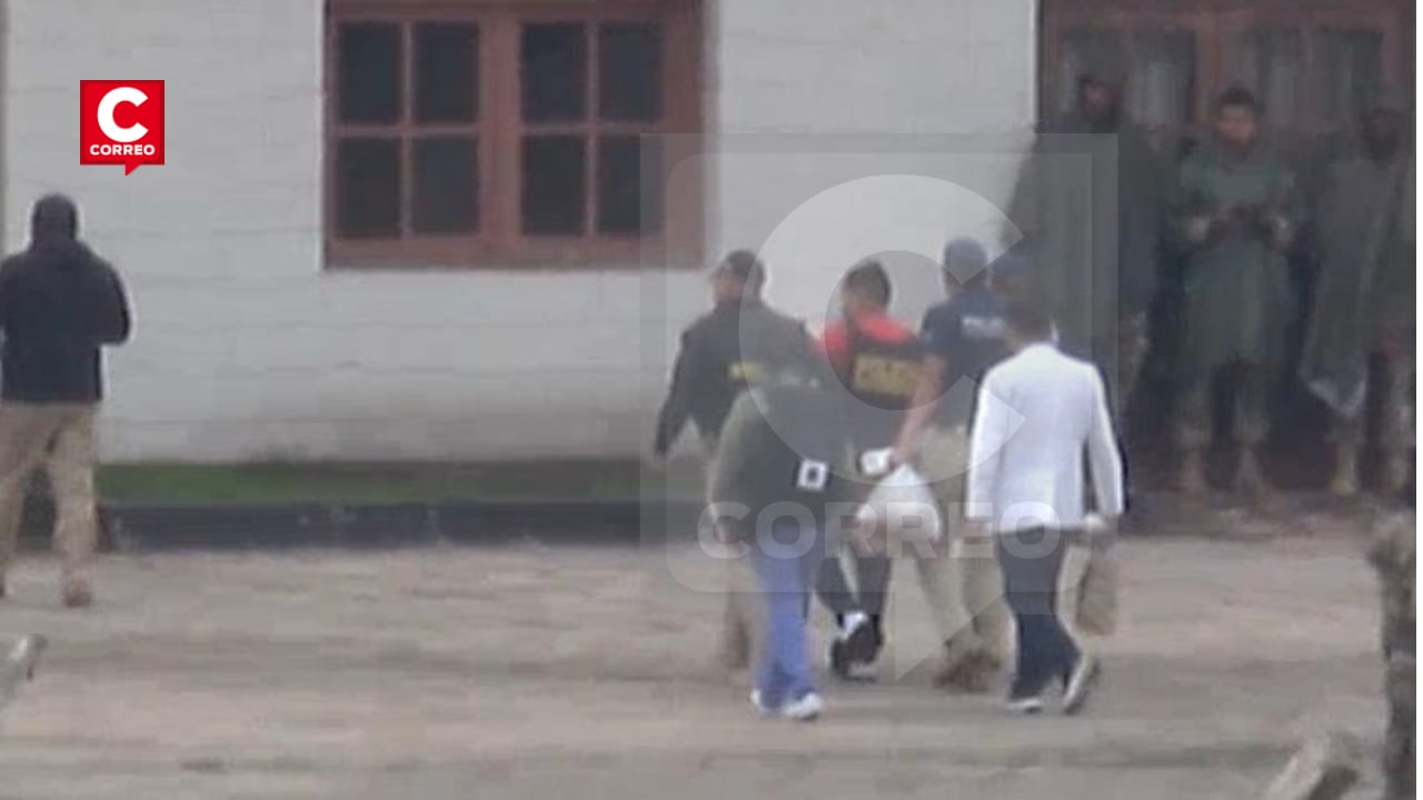 Erick Moreno es custodiado Arequipa. (Fotos: Juan Guillermo Mamani)