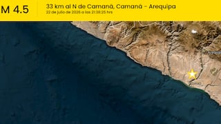 Temblor de magnitud 4.5 sacude Camaná en Arequipa