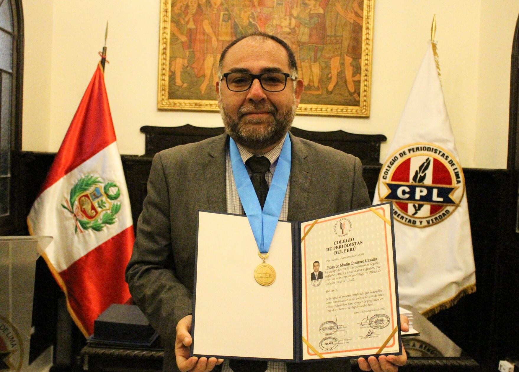 El Colegio de Periodistas de Lima se pronunció sobre la denuncia contra Eduardo Guerrero Castillo, asesor de la presidenta Dina Boluarte. (Foto: Facebook Colegio de Periodistas de Lima)