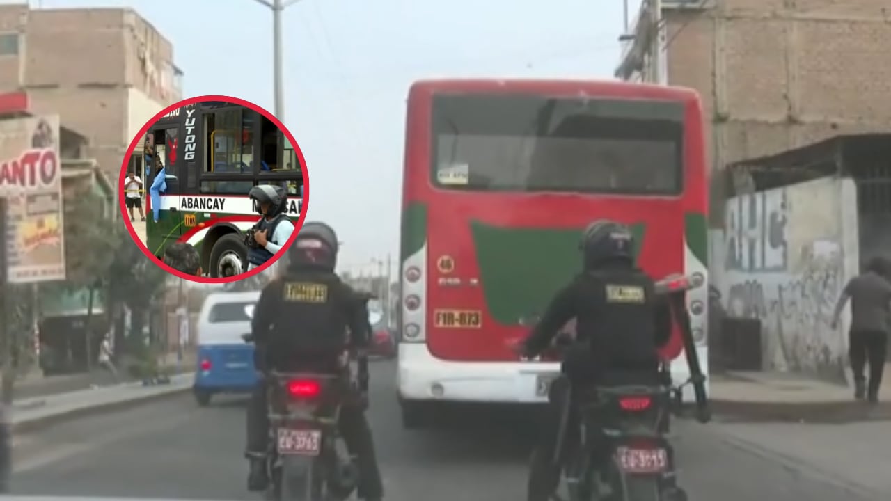 Resguardan buses, luego que conductor de la empresa Santa Catalina fue asesinado. (Foto: Captura América Noticias)