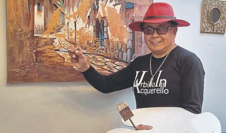 Artista arequipeño Erwin Gómez y su exposición de arte en Roma