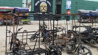 Lambayeque: Comerciantes queman mototaxis  