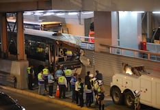 Así terminó un bus del Metropolitano tras fuerte accidente en la Vía Expresa (GALERÍA)
