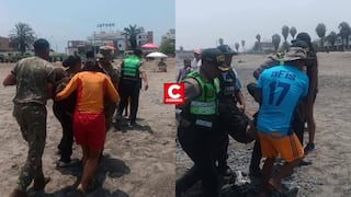 Rescatan a seis menores de academia prepolicial Marianista que fueron arrastrados por el mar en Ancón