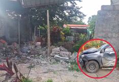 Satipo: Conductor en aparente estado de ebriedad chocó contra vivienda