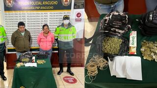 Ayacucho: Policía detiene a pareja que vendía marihuana en su propia vivienda