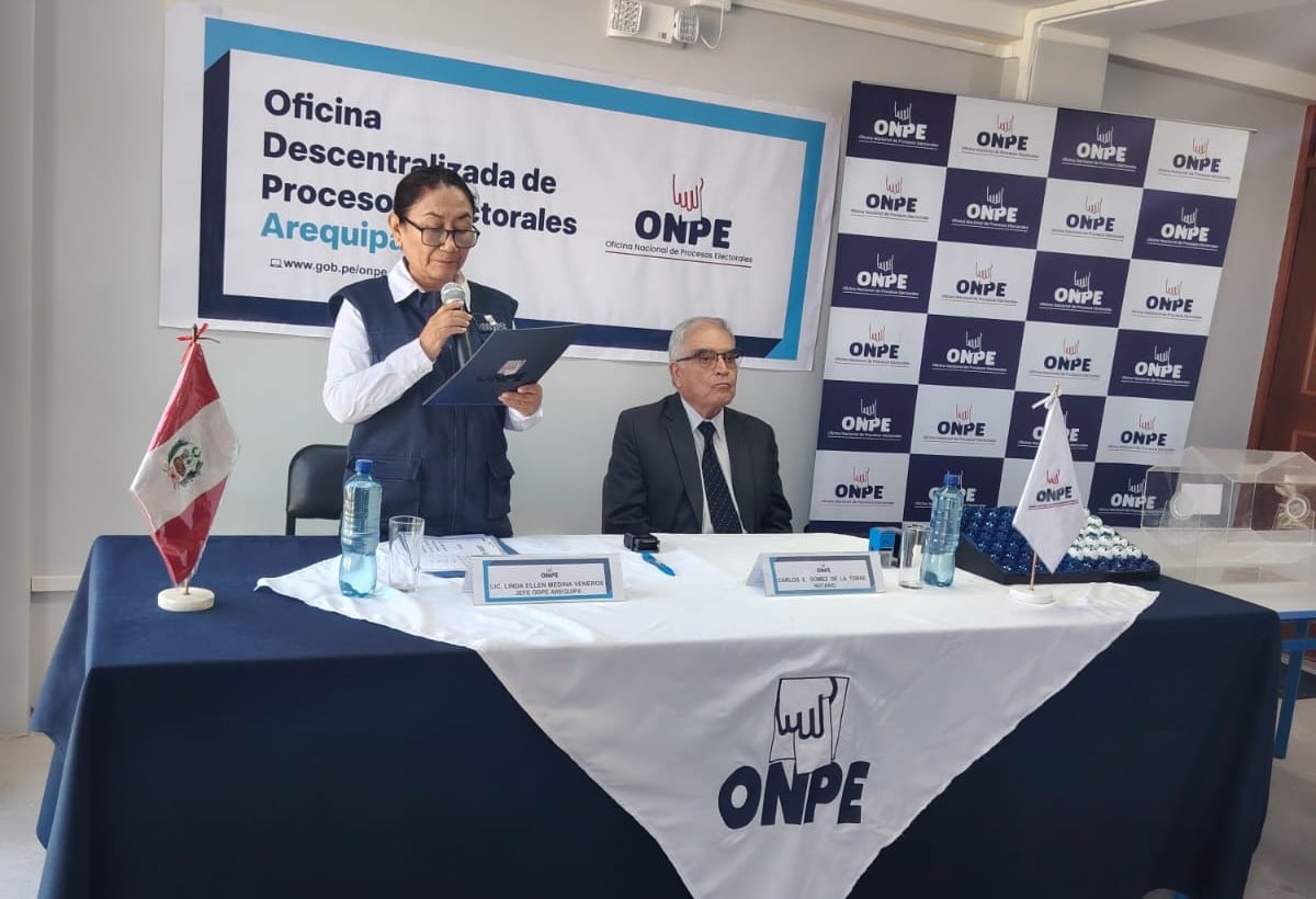 Las siete ODPE que la ONPE instaló en Arequipa para las Elecciones Regionales y Municipales 2026. Foto: ONPE.