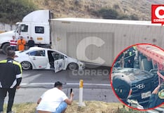 Carretera Central: Colapsa vía tras accidente de tráiler que aplastó a dos autos (VIDEO)