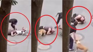 Hombre protege a su perro con su cuerpo de feroz ataque (VIDEO)