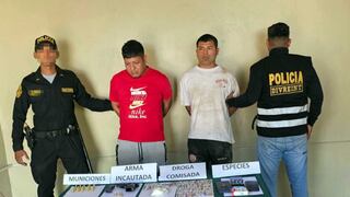 Chincha: “Los terribles de Hoja Redonda” caen con pistola, balas y drogas