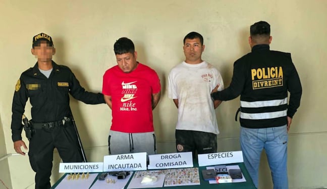 Chincha: “Los terribles de Hoja Redonda” caen con pistola, balas y drogas