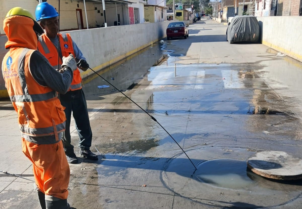 Labores de limpieza de redes en Piura, Castilla y VDO