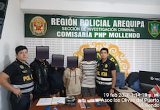 Arequipa: Caen seis personas y recuperan objetos robados en playas de Mollendo