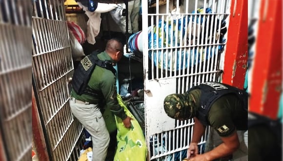 Encuentran celulares y droga en operativo en el interior del penal de Piura.