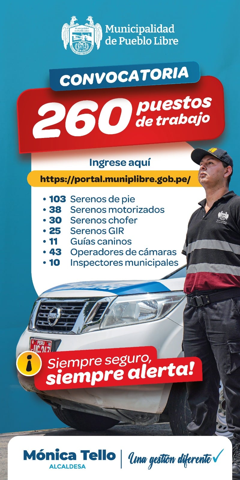 Municipalidad de Pueblo Libre lanza convocatoria