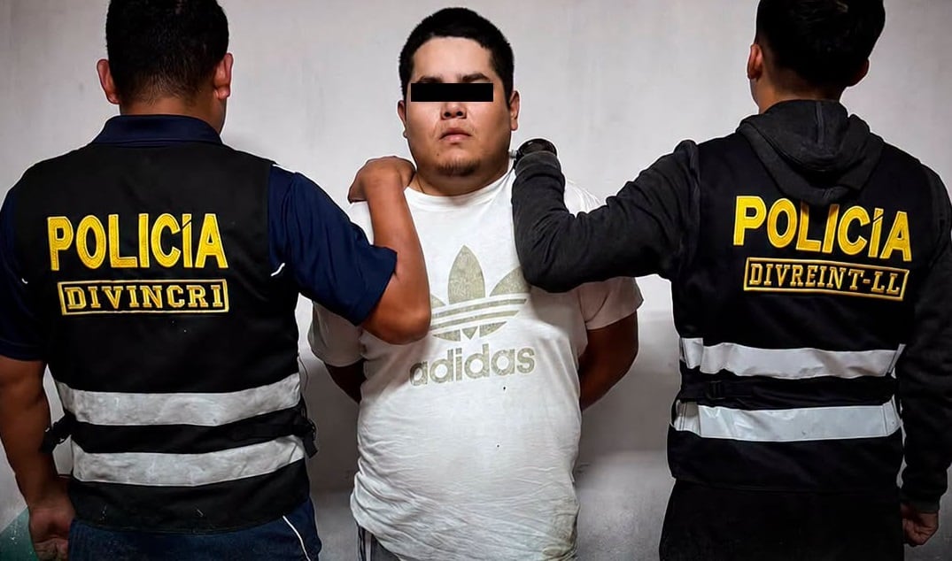 Andy Quispe Cruz es vinculado a casos de extorsión y sicariato en La Libertad. Su captura ocurrió en el distrito de Pimentel, Chiclayo.