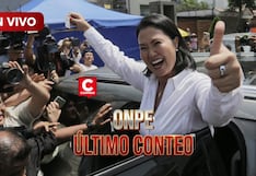ONPE al 74.116 %: Keiko Fujimori sigue liderando con 16.92% de votos válidos