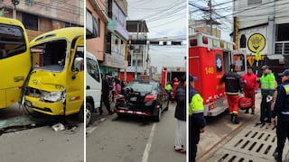 Arequipa: Choque múltiple en Cayma deja 12 heridos (VIDEO)
