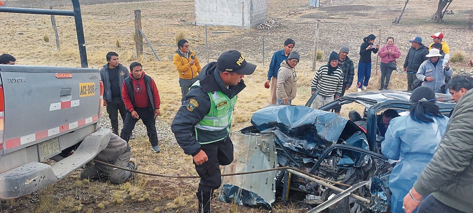 Choque dejó un muerto y varios heridos en ruta a Pasco