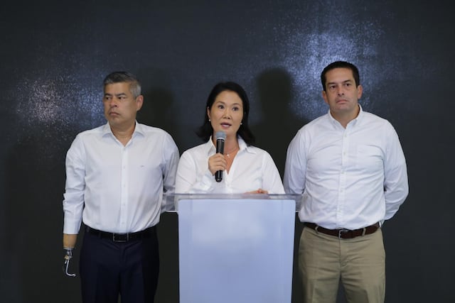 Keiko Fujimori pide ampliar horario de votación por mesas no instaladas (Fotos: Hugo Pérez /@photo.gec)