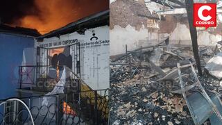 Incendio reduce a cenizas posta de salud en la provincia de Tarma
