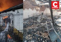 Incendio reduce a cenizas posta de salud en la provincia de Tarma